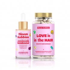 Set Bloom Robbins Healthy hair vitamíny na vlasy s Biotinem kapsle 60 ks + Growth & Scalp HAIR SERUM sérum pro růst vlasů 50 ml
