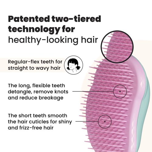 Tangle Teezer Original Mini Teal and Rosebud – detská mini kefa na mokré aj suché vlasy bez ťahania