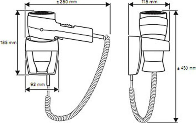 Valera Action Super Plus 1600 Black – Wandhaartrockner 1600 W