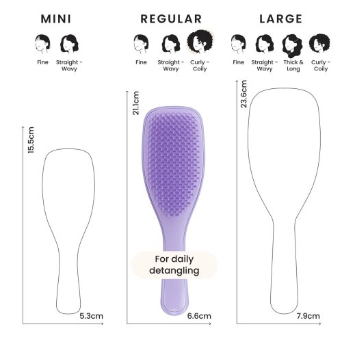 Tangle Teezer The Ultimate Thick & Curly Purple Passion – Bürste für dickes und lockiges Haar ohne Ziepen