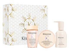 Kérastase Gloss Absolu Crème – sada proti krepatění silných vlasů, šampon 80 ml + maska 75 ml + krém 240 ml