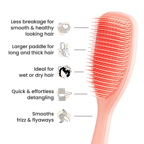 Tangle Teezer PAP The Ultimate Detangler Peach Glow – profesionálna kefa na mokré vlasy bez ťahania a lámania