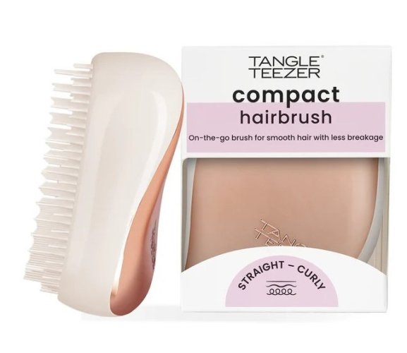 Tangle Teezer Compact Styler Ivory Rose Gold – cestovní kartáč na úpravu vlasů bez tahání