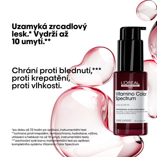 L’Oréal Professionnel Vitamino Color Spectrum Glass Shine serum 30 ml – sérum pro ultra lesk barvených vlasů