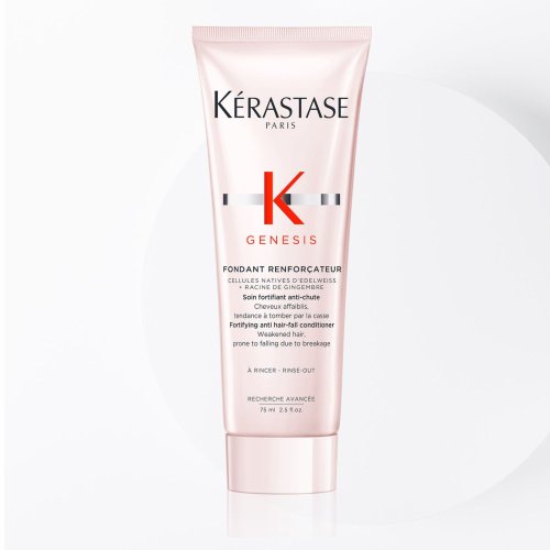 Kérastase Genesis Discovery Set proti padaniu vlasov – šampón Bain Hydra-Fortifiant 80 ml + kondicionér Fondant Renforçateur 75 ml + fluid Défense Thermique 45 ml