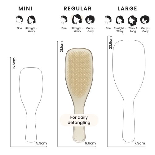 Tangle Teezer The Ultimate Detangler Chrome Neo Gold – kefa na rozčesávanie mokrých vlasov bez ťahania