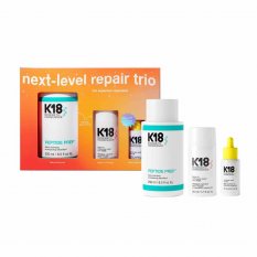 K18 Next Level Repair Trio (limitovaná edície), sada na opravu poškodených vlasov šampón 53 ml + maska 50 ml + olej 10 ml