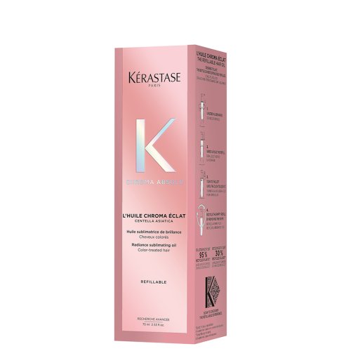 Kérastase Chroma Absolu L'huile Chroma Éclat Refillable olej pro lesk a vůni barvených vlasů (doplnitelný) 75 ml