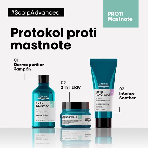 L'Oréal Professionnel Scalp Advanced Anti-Oiliness Dermo-purifier shampoo 300 ml – šampón na mastnú pokožku hlavy