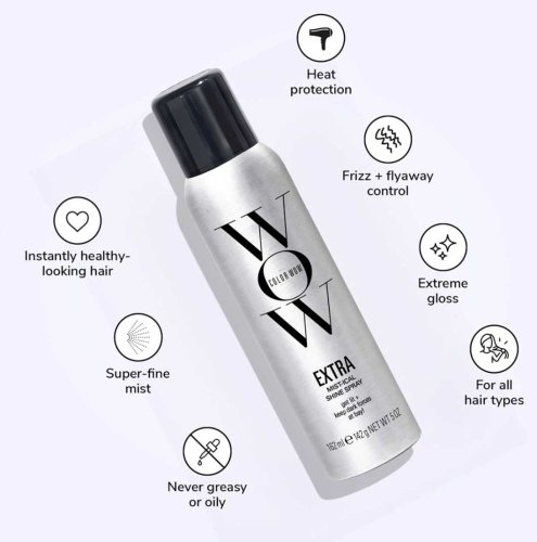 Color Wow Extra Shine Spray – Sprej pro zrcadlový lesk vlasů 162 ml
