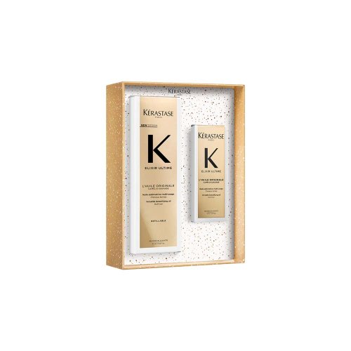 Kérastase Elixir Ultime Duo sada L'Huile Orginale Refillable doplnitelný univerzální zkrášlující olej 75 ml + olej 30 ml