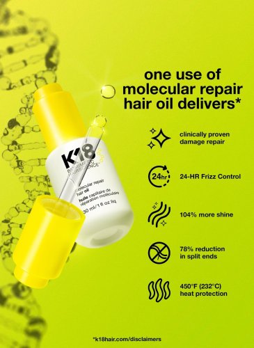 K18 Molecular Repair Hair Oil – Ľahký posilňujúci olej na opravu vlasov 10 ml
