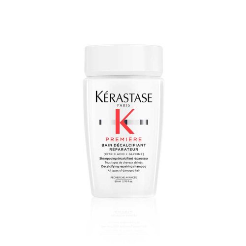 Kérastase Première Bain Décalcifiant Réparateur entkalkendes und reparierendes Shampoo-Bad für strapaziertes Haar Reisepackung 80 ml
