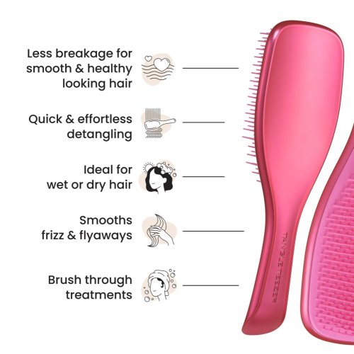 Tangle Teezer Ultimate Detangler Chrome Pink – Bürste für nasses Haar ohne Ziepen