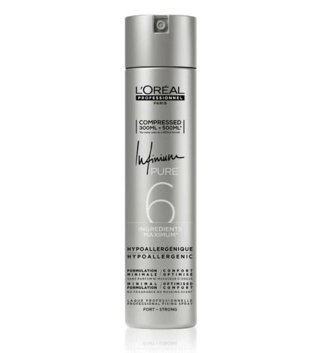 L’Oréal Professionnel Infinium Pure Strong – Hypoallergenes Professionelles Haarspray 300 ml (Compressed = 500 ml)
