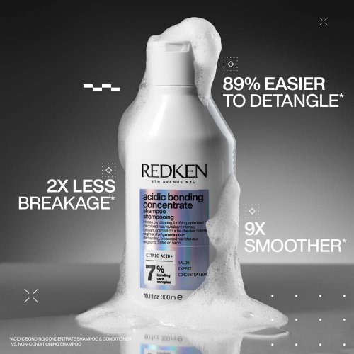 Redken Acidic Bonding Concentrate darčeková sada pre poškodené vlasy šampón 300 ml + kondicionér 300 ml + bezoplachová starostlivosť 150 ml