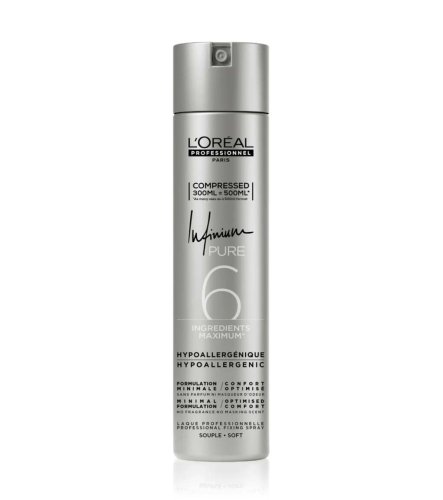 L’Oréal Professionnel Infinium Pure Soft – Hypoalergénny Profesionálny Lak na Vlasy 300 ml (Compressed = 500 ml)