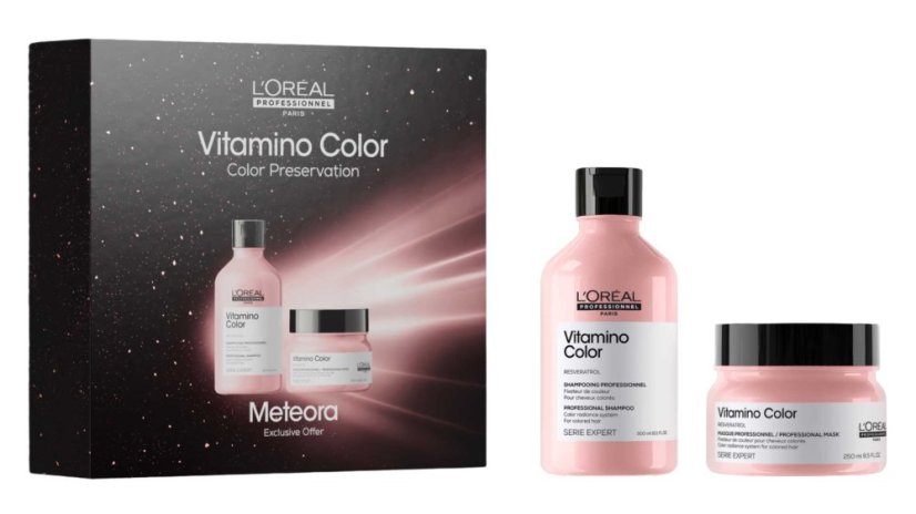 L’Oréal Professionnel Vitamino Color Resveratrol Set für coloriertes Haar – Shampoo 300 ml + Maske 250 ml