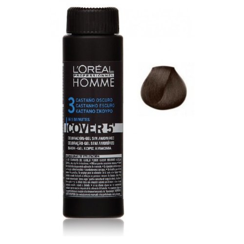 LOREAL Homme Cover 5 Farba na vlasy pre mužov 3x50 ml odtieň 3 Dark Brown