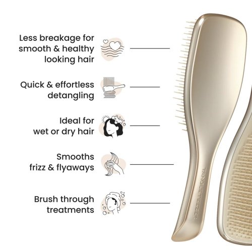 Tangle Teezer The Ultimate Detangler Chrome Neo Gold – kefa na rozčesávanie mokrých vlasov bez ťahania