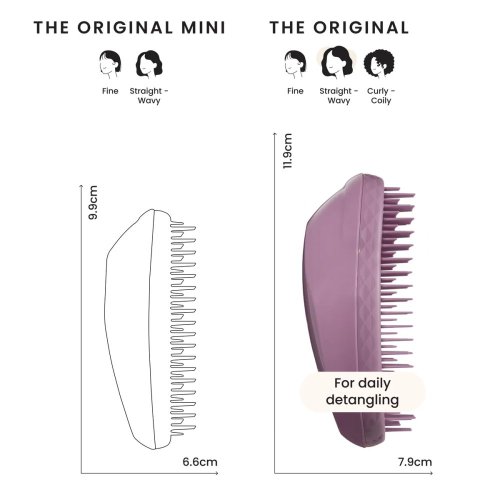 Tangle Teezer Original The Eco Brush Earthy Purple – ekologická kefa na mokré aj suché vlasy bez ťahania
