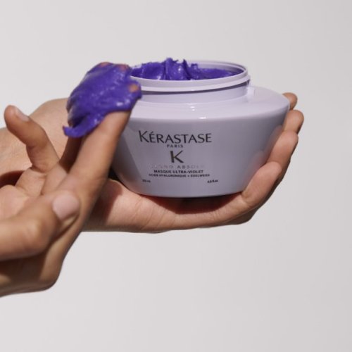 Kérastase Blond Absolu Masque Ultra-Violet – violette neutralisierende Maske für blondes Haar 200 ml