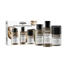 L'Oréal Professionnel Serie Expert Absolut Repair Molecular Mini Trio sada pro poškozené vlasy šampon 100 ml + sérum 75 ml + bezoplachová péče 50 ml