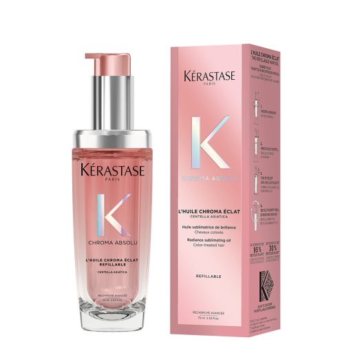 Kérastase Chroma Absolu L'huile Chroma Éclat Refillable olej pro lesk a vůni barvených vlasů (doplnitelný) 75 ml