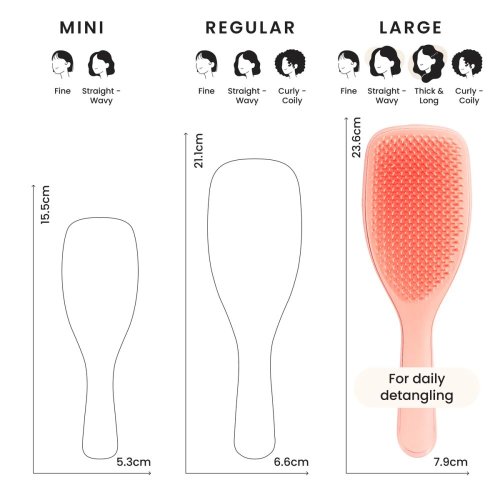 Tangle Teezer PAP The Ultimate Detangler Peach Glow – professionelle Bürste für nasses Haar ohne Ziepen und Haarbruch