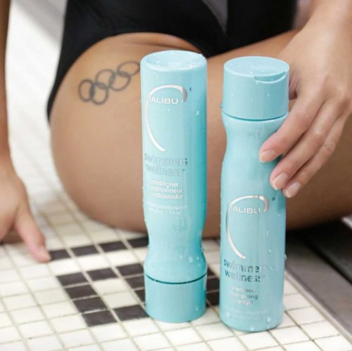 Malibu C Swimmers Wellness Collection šampón 266 ml + kondicionér 266 ml + wellness sáčky 4 ks darčeková sada