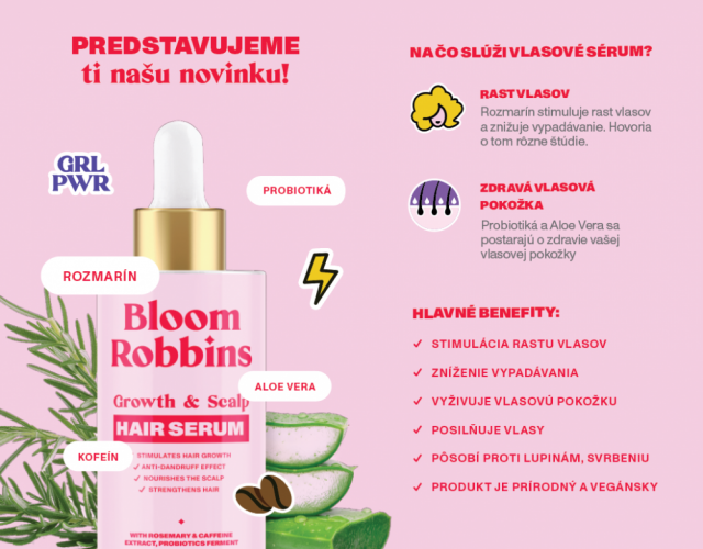 Bloom Robbins Growth & Scalp HAIR SERUM sérum pro růst vlasů 50 ml
