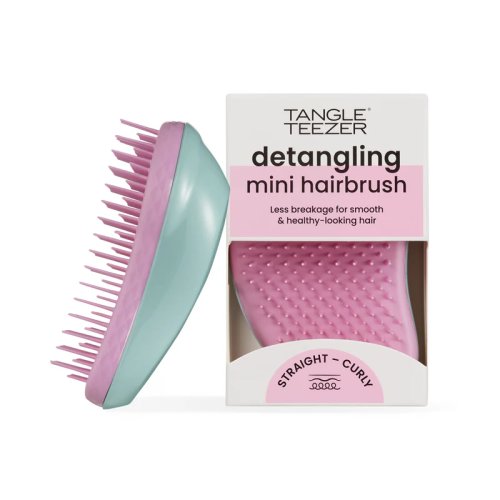 Tangle Teezer Original Mini Teal and Rosebud – dětský mini kartáč na mokré i suché vlasy bez tahání