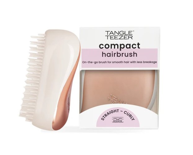 Tangle Teezer Compact Styler Ivory Rose Gold – cestovní kartáč na úpravu vlasů bez tahání