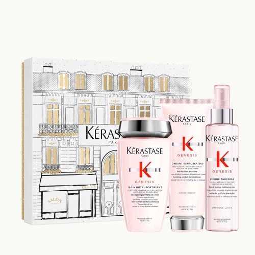 Kérastase Genesis Geschenkset gegen Haarausfall Shampoo Bain Hydra-Fortifiant 250 ml + Haarspülung 200 + Spray ohne Ausspülen 150 ml