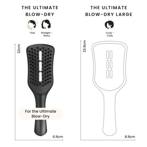 Tangle Teezer The Ultimate Blow Dry Black – fénovací kartáč pro objem, lesk a rychlé sušení