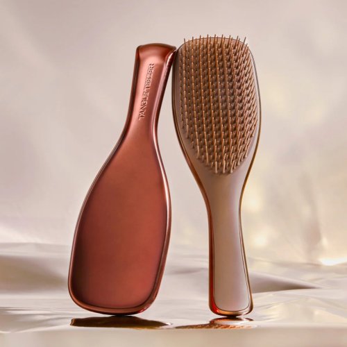 Tangle Teezer The Ultimate Detangler Chrome Chocolate Bronze – professionelle Bürste für nasses Haar ohne Ziepen und Haarbruch