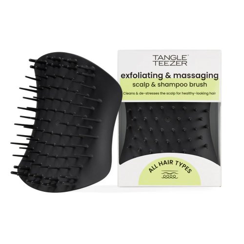 Tangle Teezer Scalp Brush Black – exfoliačná a masážna kefa na pokožku hlavy