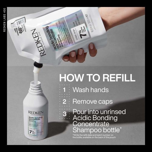 Redken Acidic Bonding Concentrate stärkendes Shampoo für schwaches Haar (Nachfüllung) 500 ml