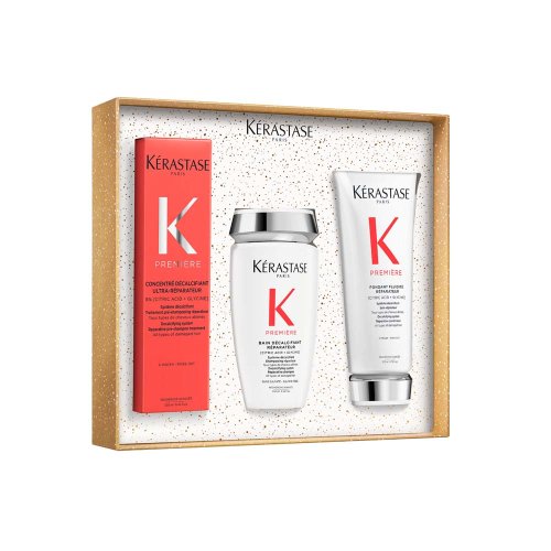 Kérastase Première Geschenkset Vor-Shampoo-Pflege 250 ml + Shampoo 250 ml + Haarspülung 200 ml