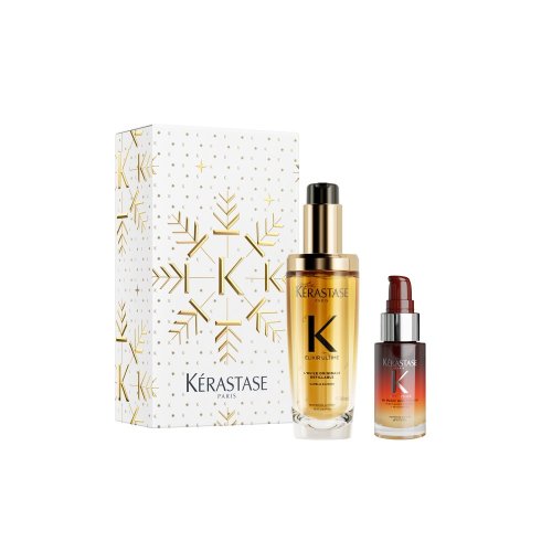 Kérastase Elixir Ultime & Nutritive darčeková sada pre lesk a výživu vlasov – L’Huile Originale 75 ml + 8H Magic Night Serum 30 ml