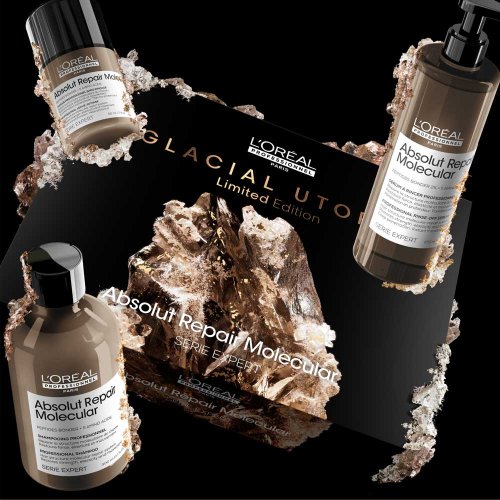 L'Oréal Professionnel Serie Expert Absolut Repair Molecular Trio Set für strapaziertes Haar Shampoo + Maske + Serum