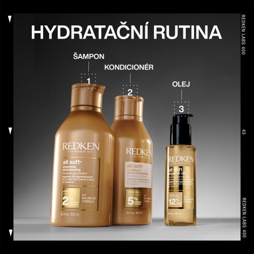 Redken All Soft Argan-6 Multi-Benefit Oil – Víceúčelový arganový olej pro suché vlasy 100 ml