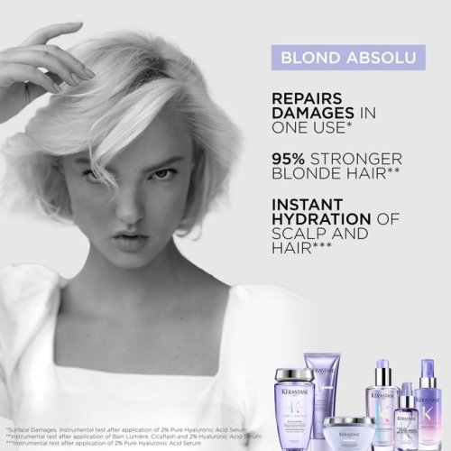 Kérastase Blond Absolu Masque Ultra-Violet – fialová neutralizační maska pro blond a šedivé vlasy 500 ml