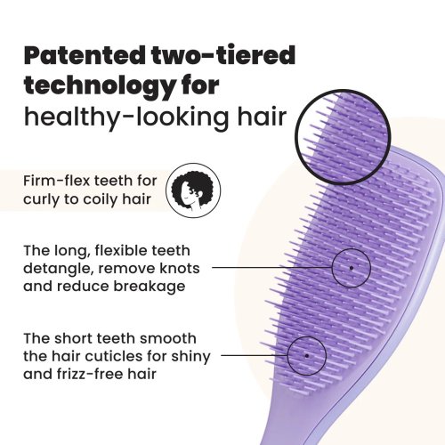 Tangle Teezer The Ultimate Thick & Curly Purple Passion – Bürste für dickes und lockiges Haar ohne Ziepen
