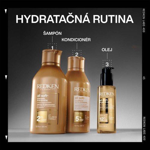 Redken All Soft Argan-6 Multi-Benefit Oil – Viacúčelový arganový olej pre suché vlasy 100 ml