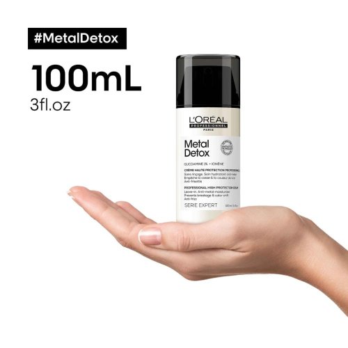 L’Oréal Professionnel Serie Expert Metal Detox 100 ml – stärkende Creme mit Hitze- und Frizz-Schutz