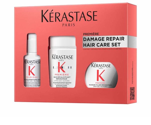 Kérastase Première Discovery Set pro poškozené vlasy – předšamponová péče 45 ml + šampon 80 ml + maska 75 ml