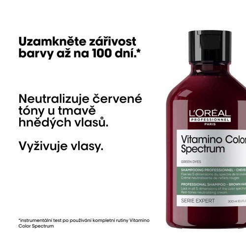 L’Oréal Professionnel Vitamino Color Spectrum Green Zelený šampón na neutralizáciu červených tónov 300 ml