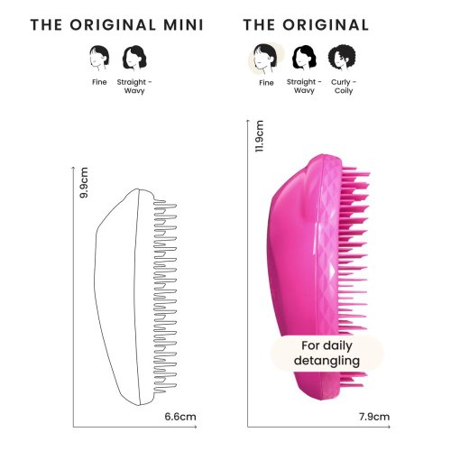 Tangle Teezer Fine & Fragile Berry Bright – kartáč na jemné a křehké vlasy bez tahání