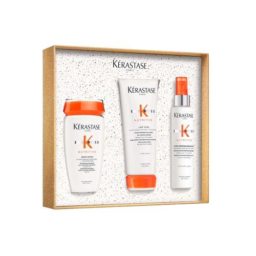 Kérastase Nutritive Geschenkset Bain Satin 250 ml + Conditioner Lait Vital 200 ml + Hitzeschutzspray 150 ml